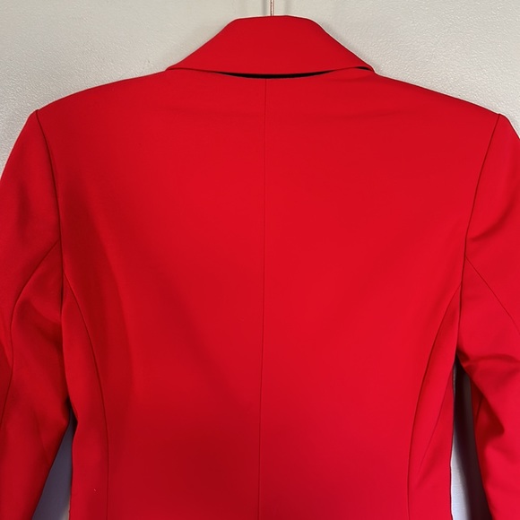 Express Notch Collar One Button Blazer - Red - 0 - Picture 7 of 16